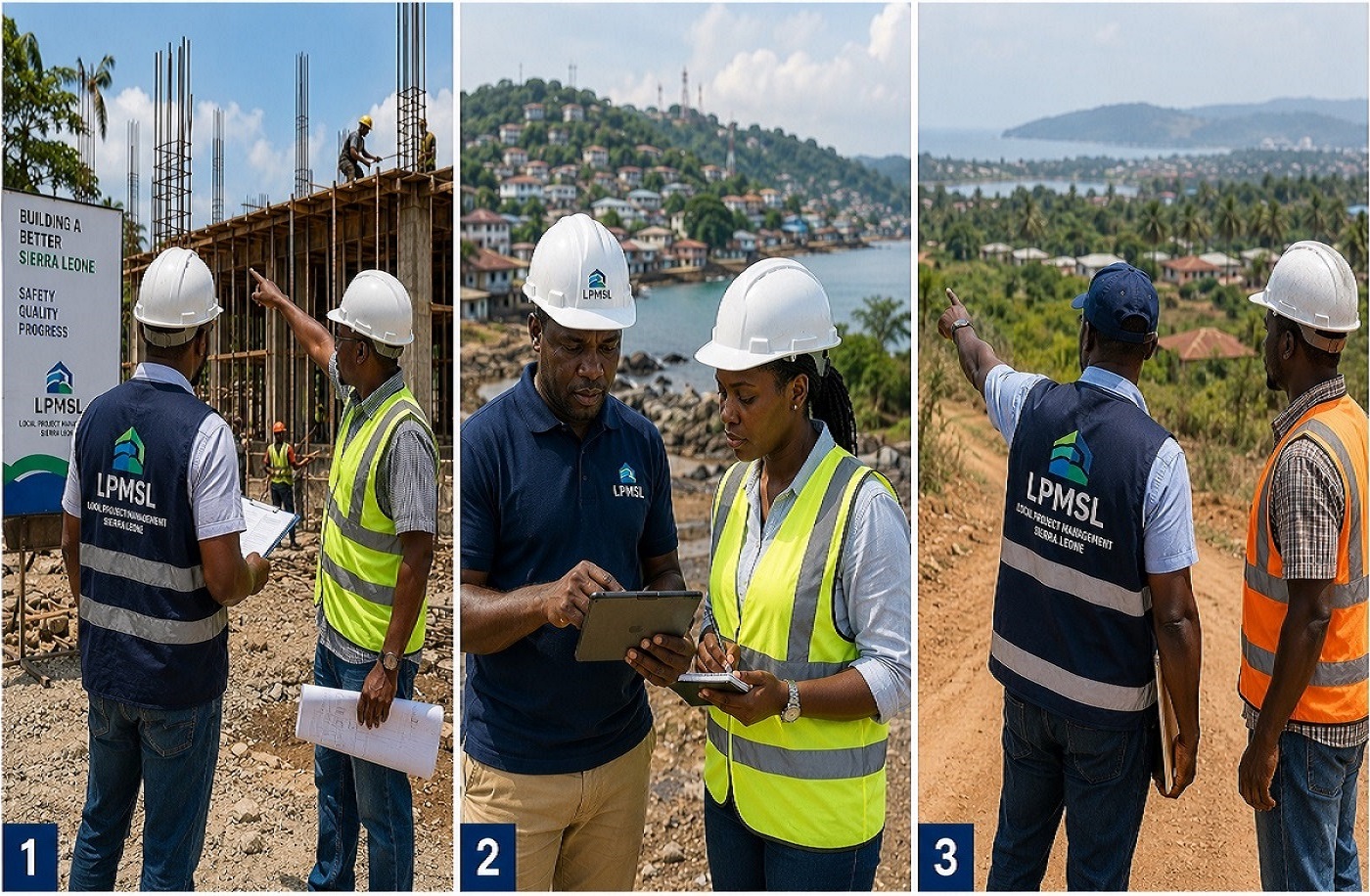 LPMSL project representative inspecting a project site in Sierra Leone